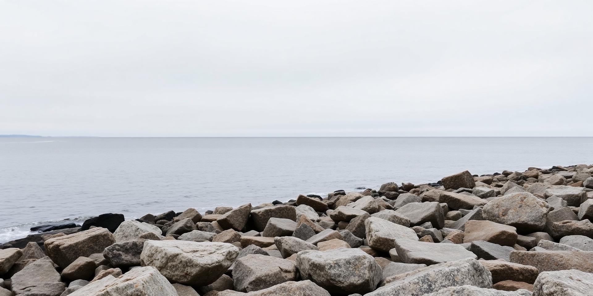 Klippig västkust nära Varberg, lugnt hav och mjukt nordiskt ljus
